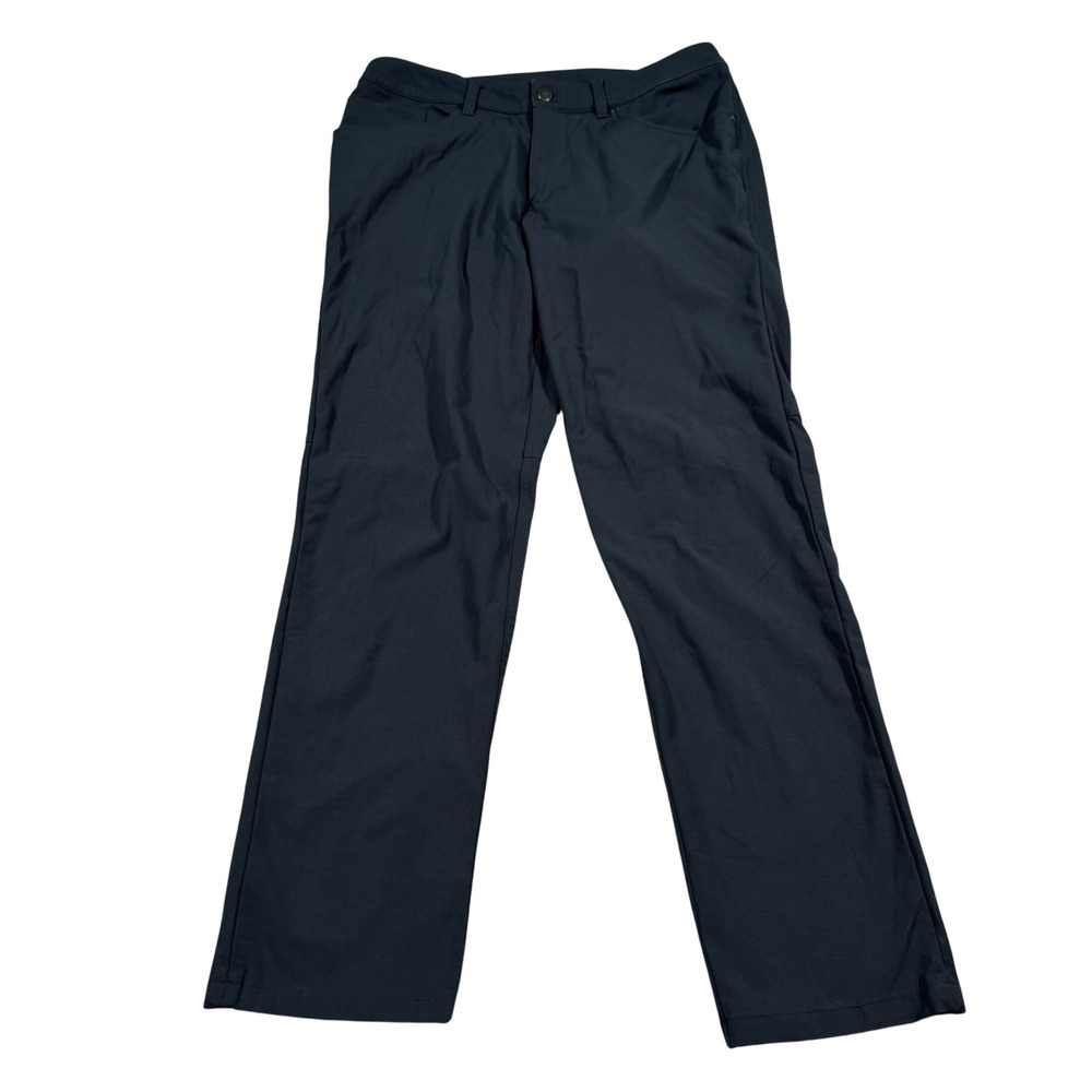 Lululemon ABC Pants Mens 32 Black Straight Leg Technical Stretch Performance